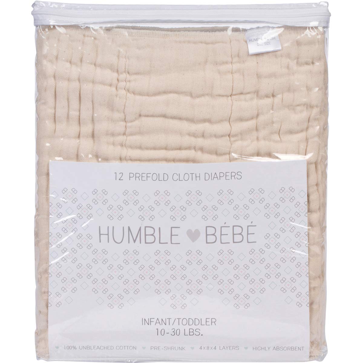 Humble Bebe Prefold Cloth Diapers