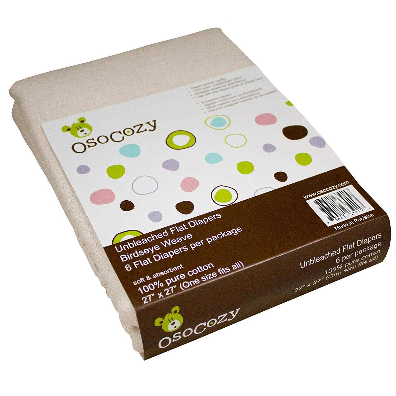 OsoCozy Unbleached Flat Diapers